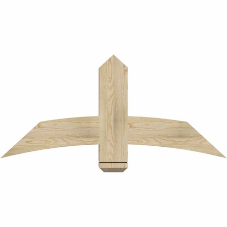 Ekena Millwork Bellingham Rough Sawn Timber Gable Bracket, Douglas Fir, 48"W x 22"H x 6"D x 6"F, 11/12 Pitch GBW048X22X0606BEL00RDF